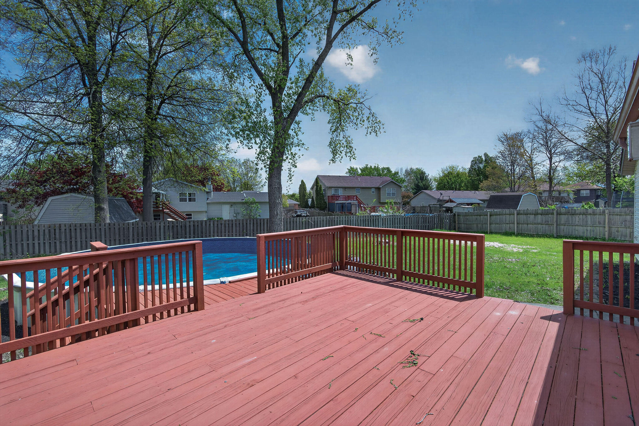 2447 Joseph Avenue Portage, IN 46368 - Photo 32 of 33 a view of balcony with wooden floor and fence