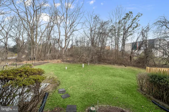 a view of backyard with green space
