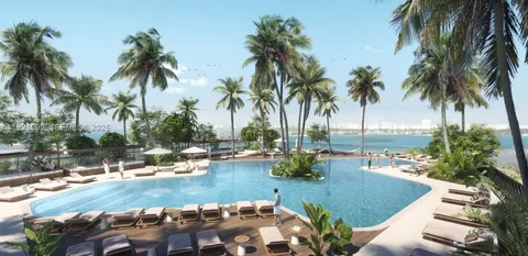 a view of outdoor space with palm trees