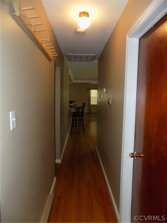 3131 Mountclair Road Chester, VA 23831 - Photo 16 of 23 a hallway with wooden floor chandelier and livingroom view