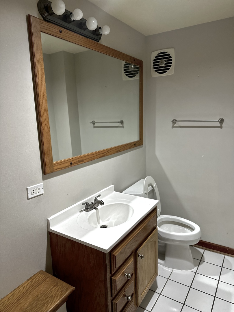 18453 Clyde Road Homewood, IL 60430 - Photo 13 of 15 a bathroom with a sink toilet and mirror