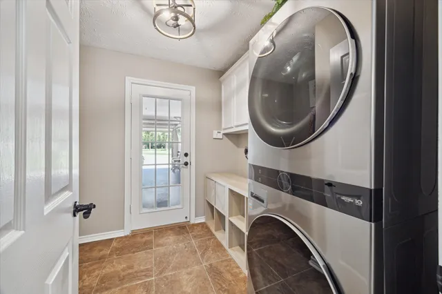a room with a washer and dryer
