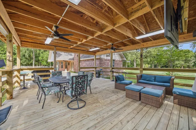a outdoor space with patio lots of furniture