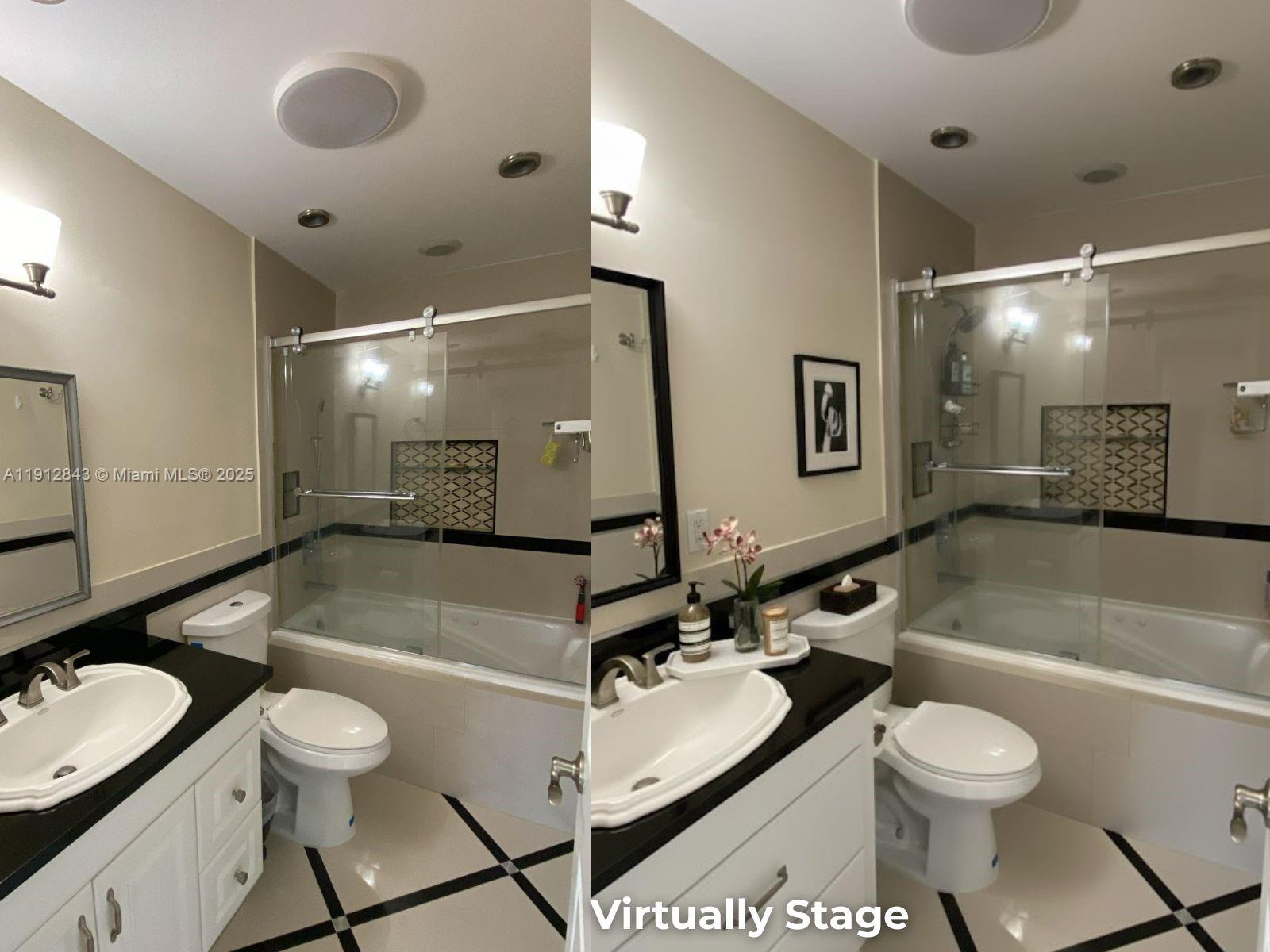 3282 North Pine Island Road, Unit 301 Sunrise, FL 33351 - Photo 16 of 25 a bathroom with a sink a toilet and a mirror