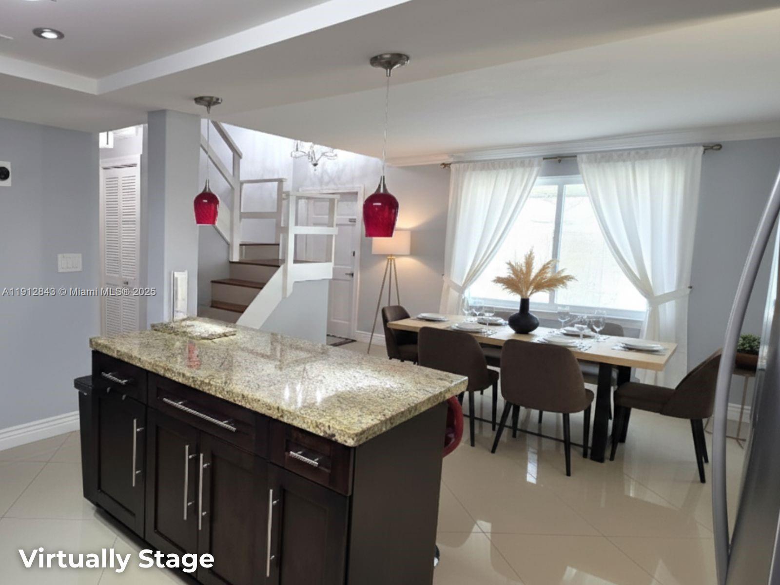 3282 North Pine Island Road, Unit 301 Sunrise, FL 33351 - Photo 6 of 25 a very nice looking dining room with a kitchen island furniture and a window