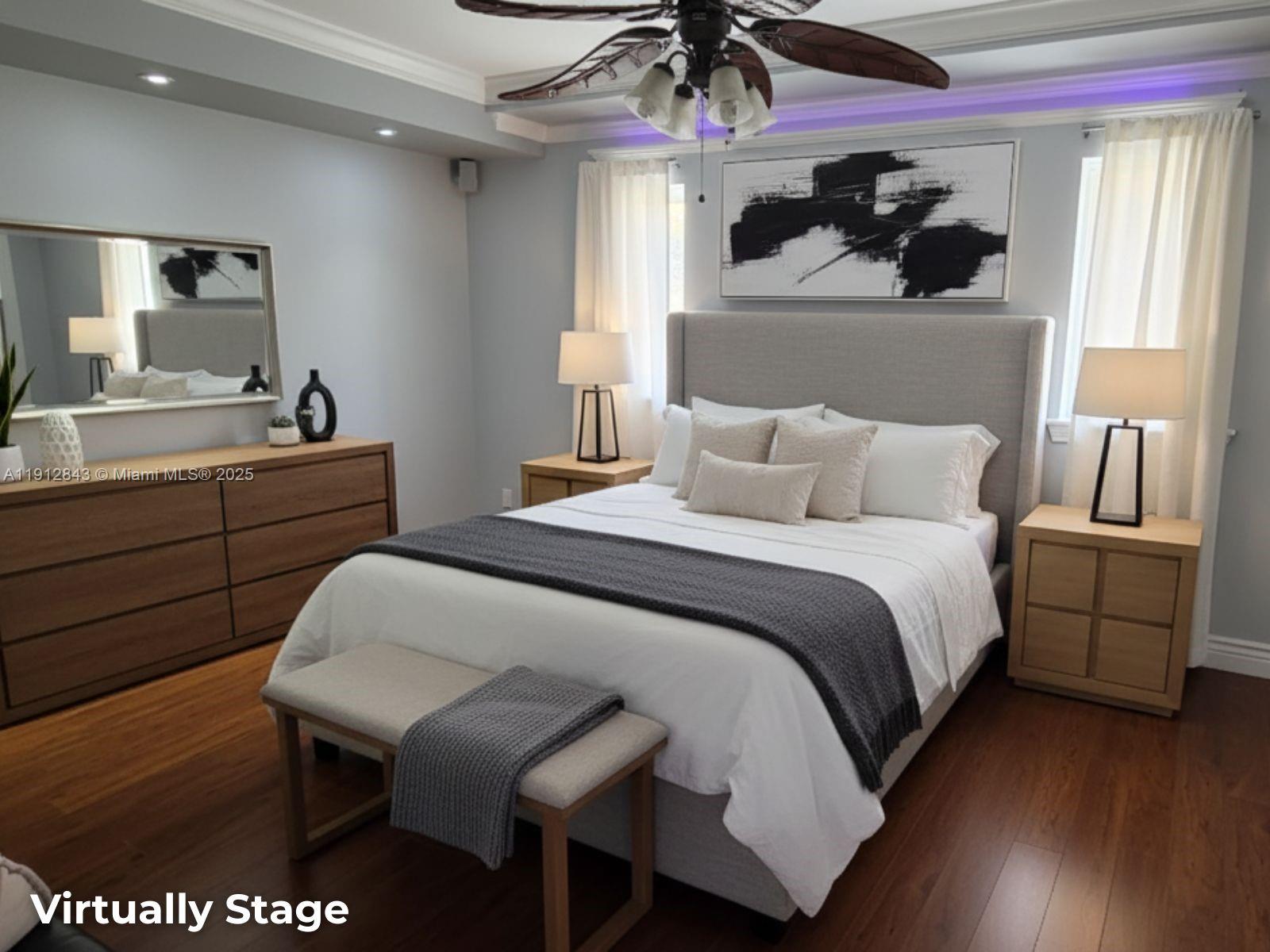 3282 North Pine Island Road, Unit 301 Sunrise, FL 33351 - Photo 10 of 25 a bedroom with a bed and a large window