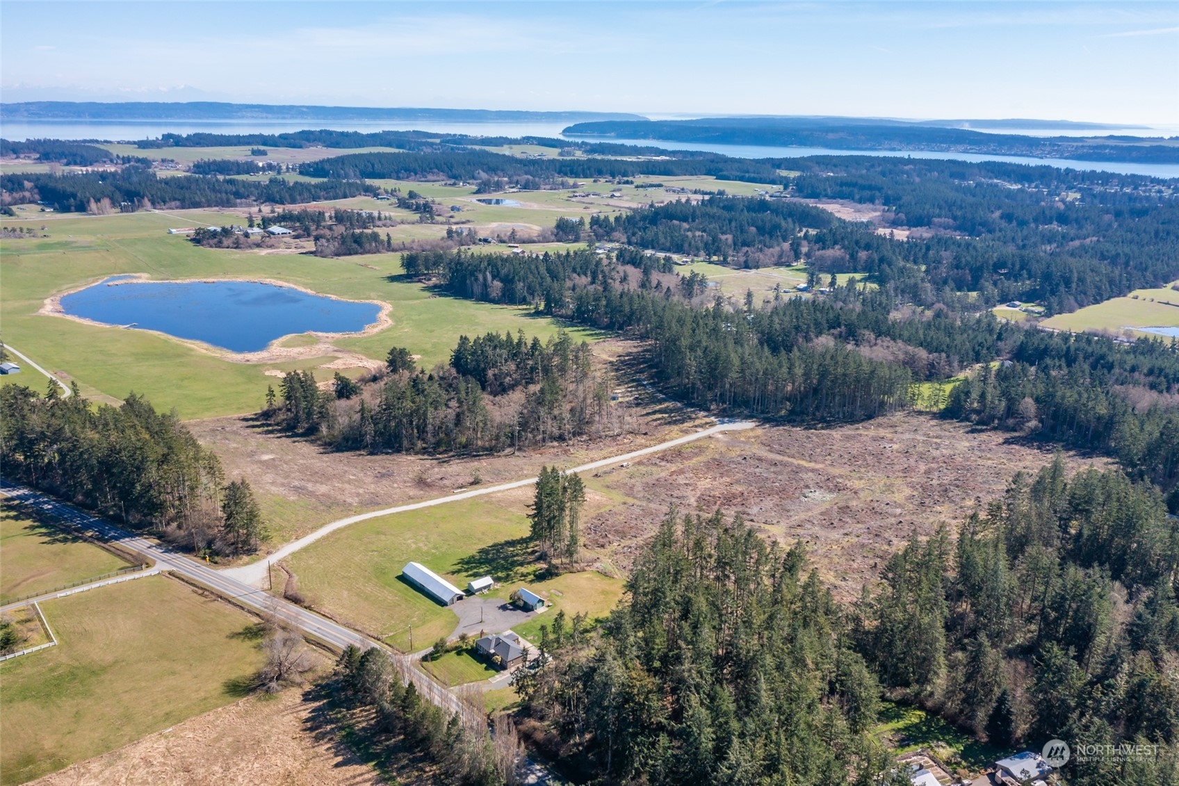 1932 Zylstra Road Oak Harbor, WA 98277 - Photo 38 of 40 an aerial view of a house with a swimming pool