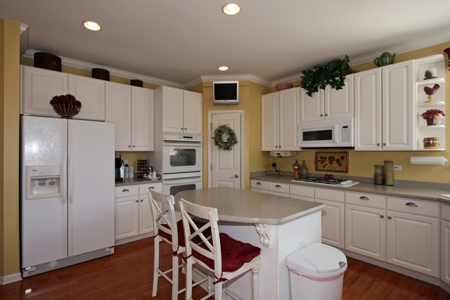 1560 Southgate Road Bartlett, IL 60103 - Photo 3 of 25 a kitchen with white cabinets and stainless steel appliances