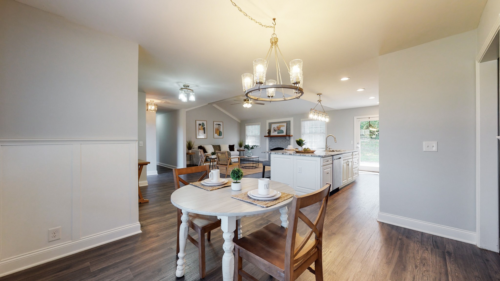 5514 Vanderbilt Road Old Hickory, TN 37138 - Photo 13 of 32 a view of a dining room with furniture wooden floor and chandelier