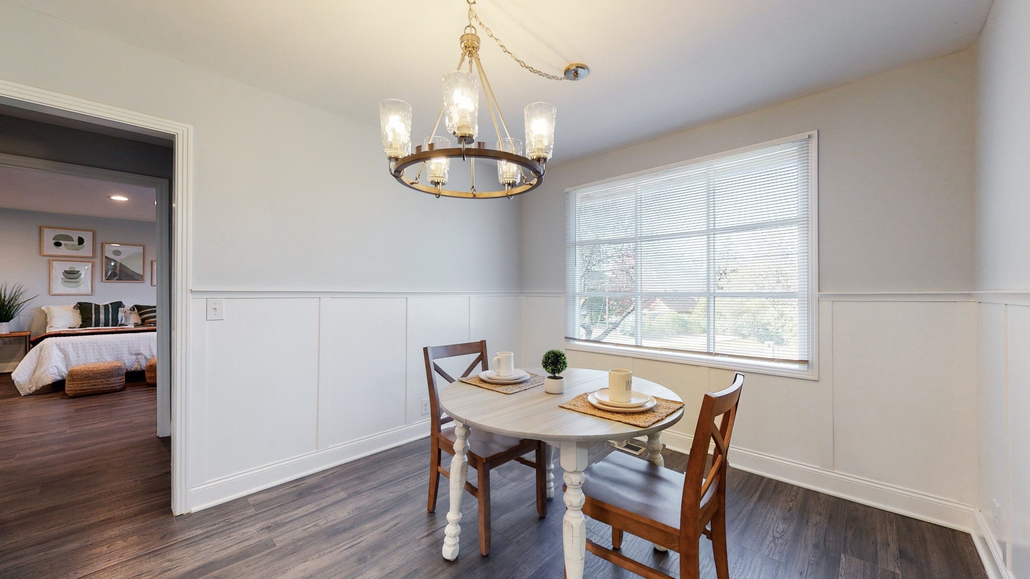 5514 Vanderbilt Road Old Hickory, TN 37138 - Photo 14 of 32 a view of a dining room with furniture wooden floor and chandelier