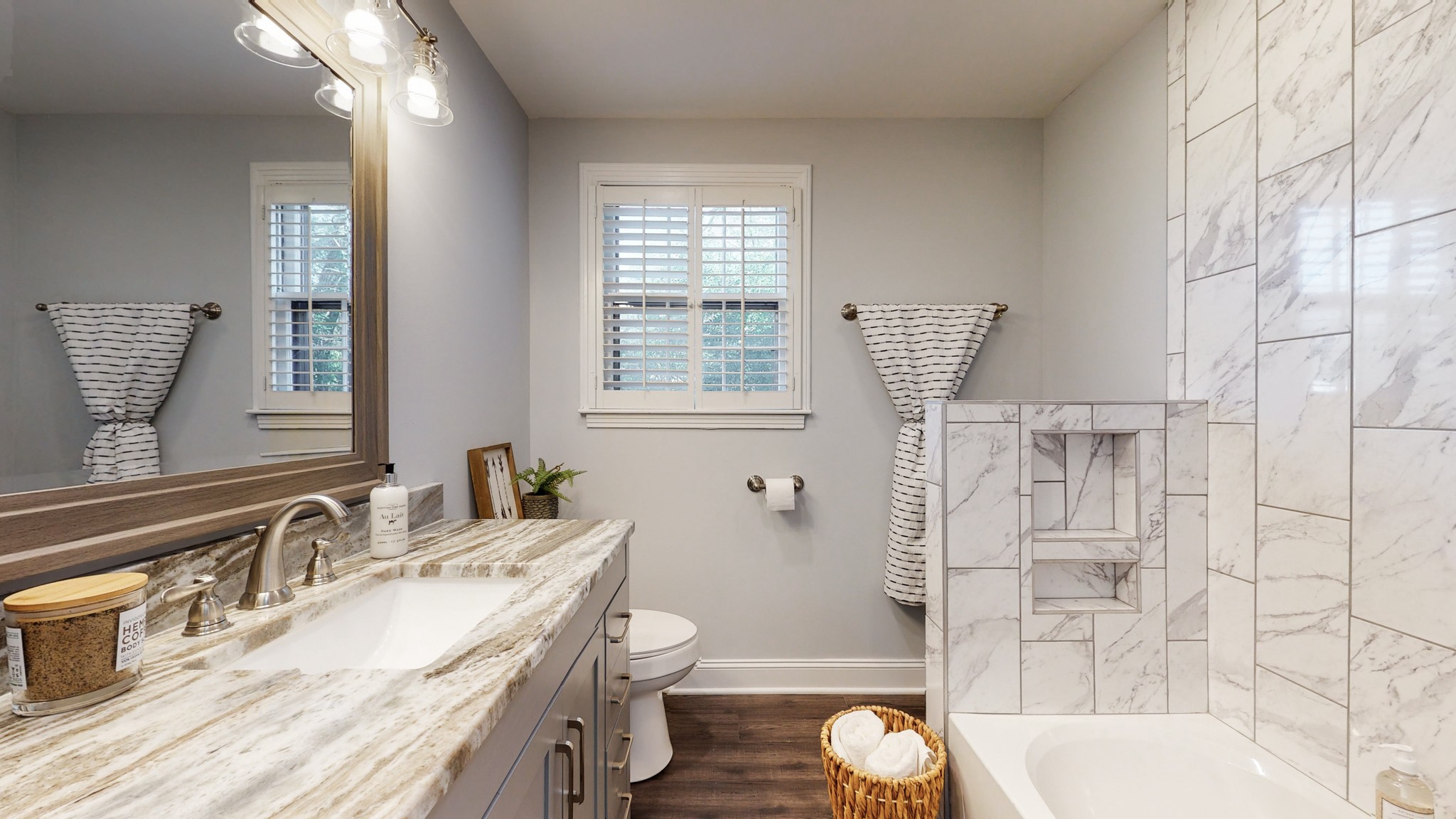 5514 Vanderbilt Road Old Hickory, TN 37138 - Photo 24 of 32 a bathroom with a granite countertop sink toilet and shower