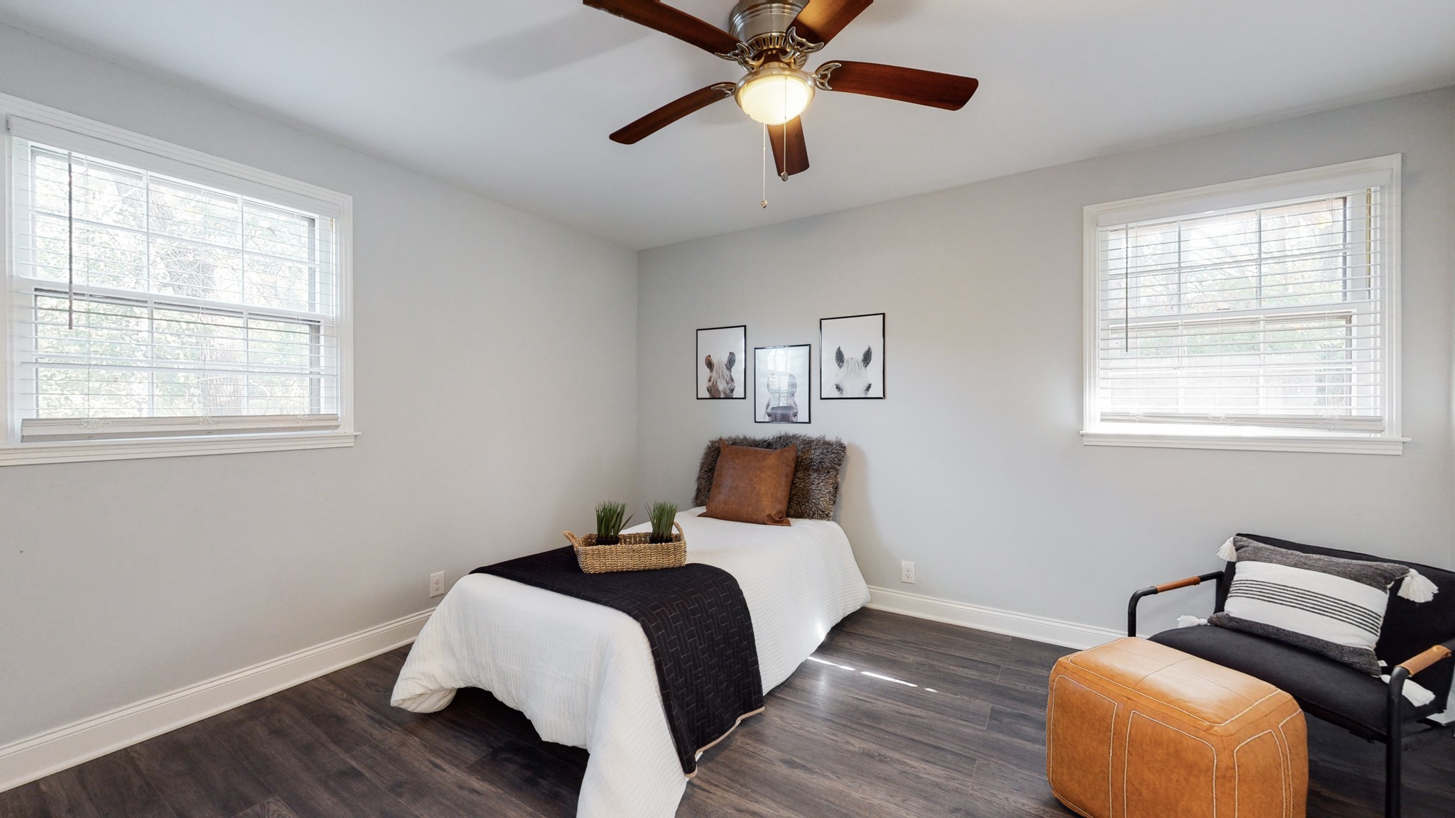 5514 Vanderbilt Road Old Hickory, TN 37138 - Photo 26 of 32 a bedroom with a bed and wooden floor