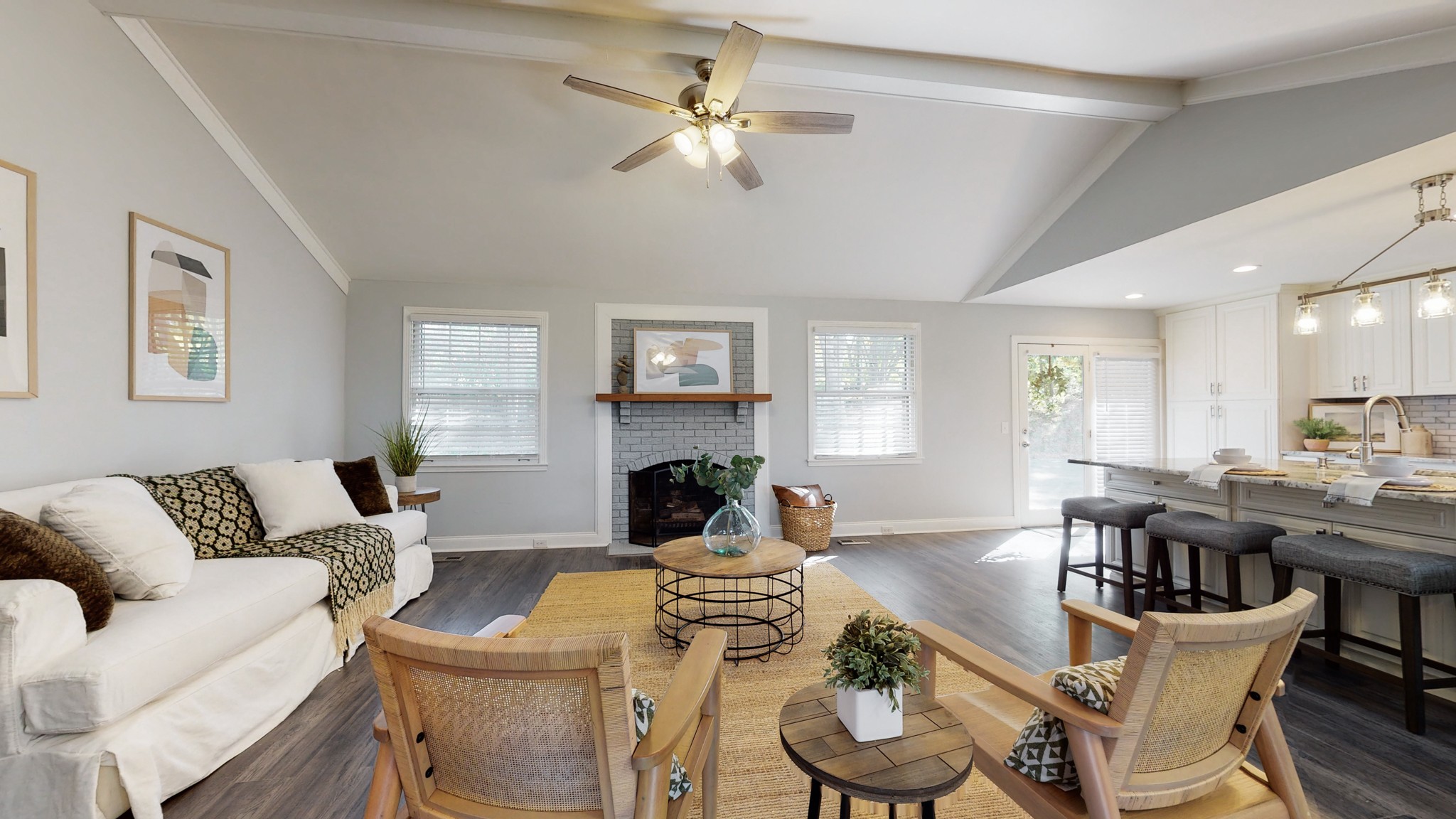 5514 Vanderbilt Road Old Hickory, TN 37138 - Photo 5 of 32 a living room with fireplace furniture and a wooden floor
