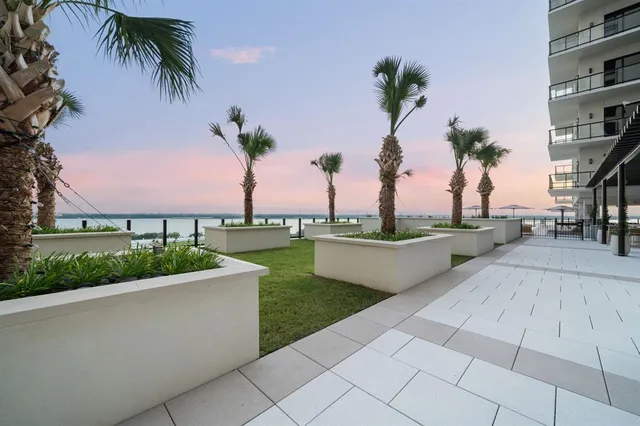 a view of a building with a outdoor space