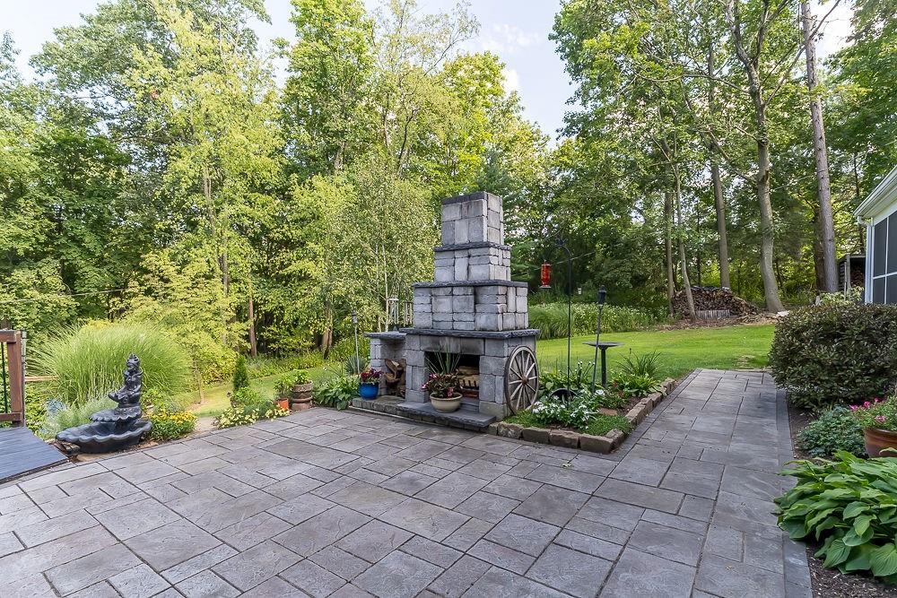 1701 Beaver Grade Road Coraopolis, PA 15108 - Photo 20 of 50 Outdoor patio w/brick fireplace