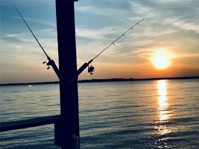 a view of an ocean with city