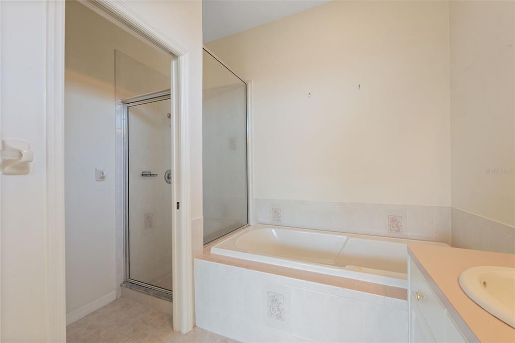 10149 Duffy Circle Weeki Wachee, FL 34613 - Photo 24 of 59 a bathroom with a tub and shower