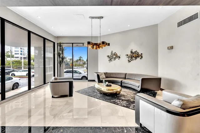 a view of living room and kitchen