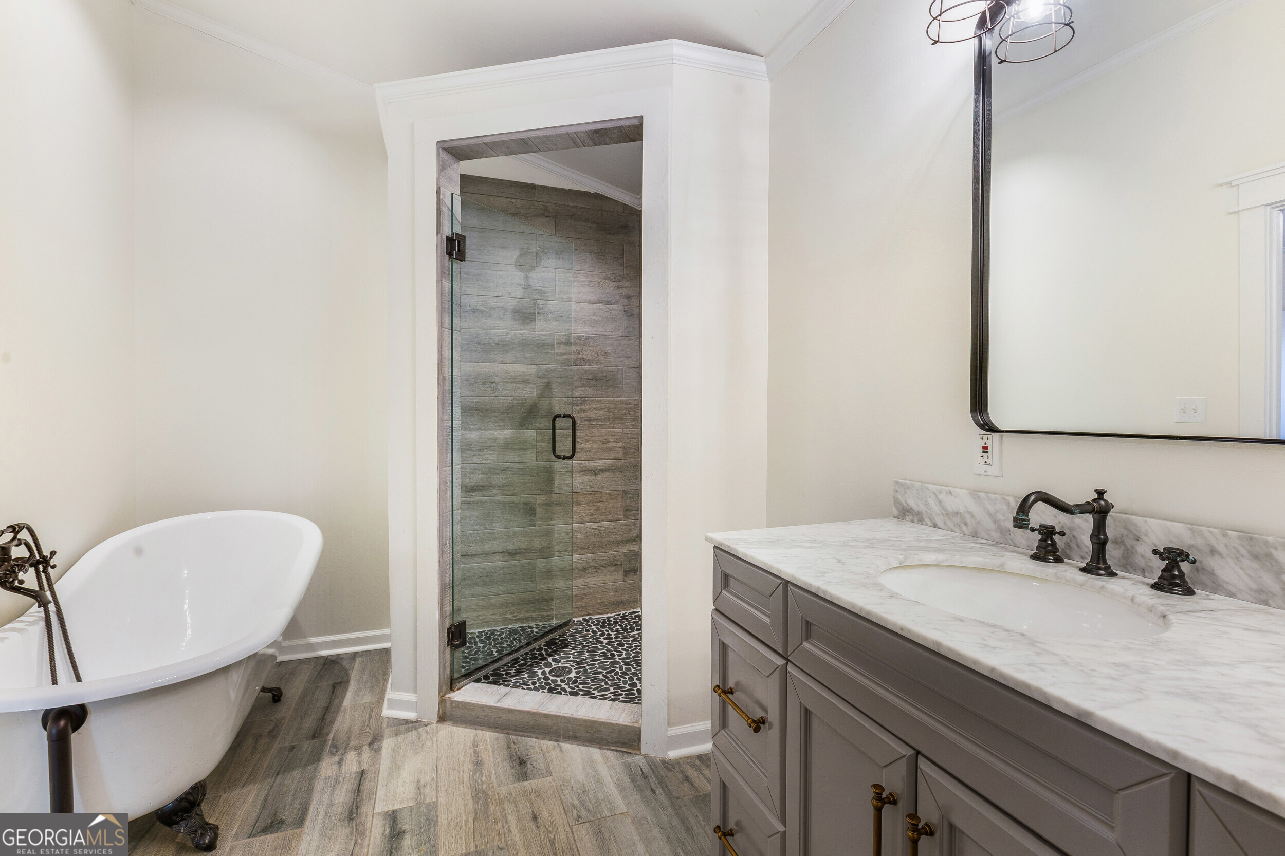 103 Campground School Road Dallas, GA 30157 - Photo 11 of 25 a bathroom with a sink a toilet and shower