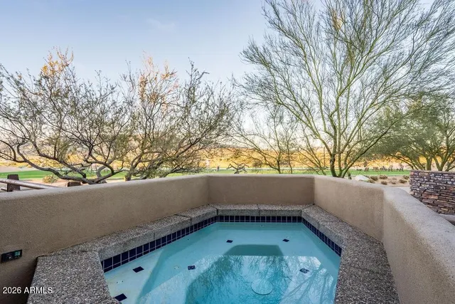 a view of outside dining space with furniture