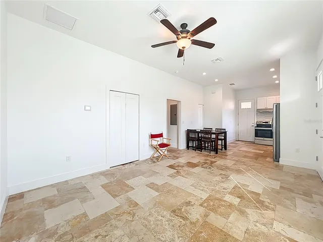 a house view with a outdoor space