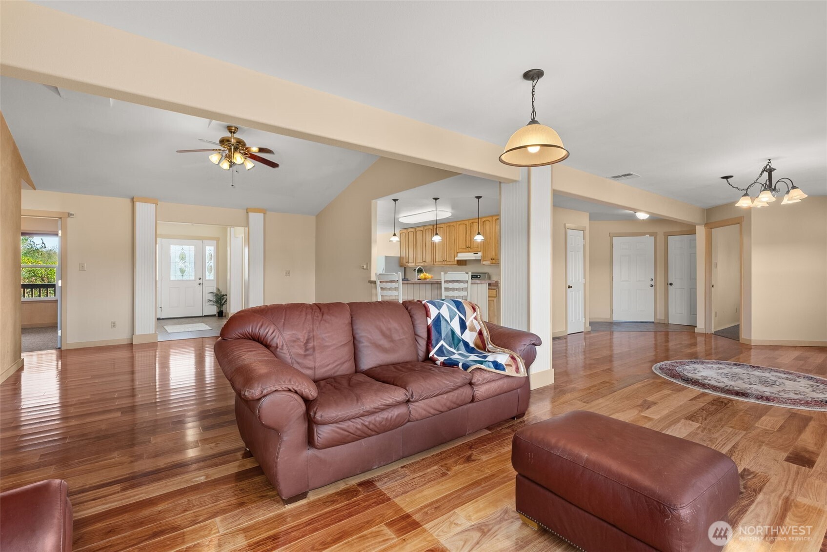395 Ceres Hill Road Chehalis, WA 98532 - Photo 12 of 40 a living room with furniture and a chandelier