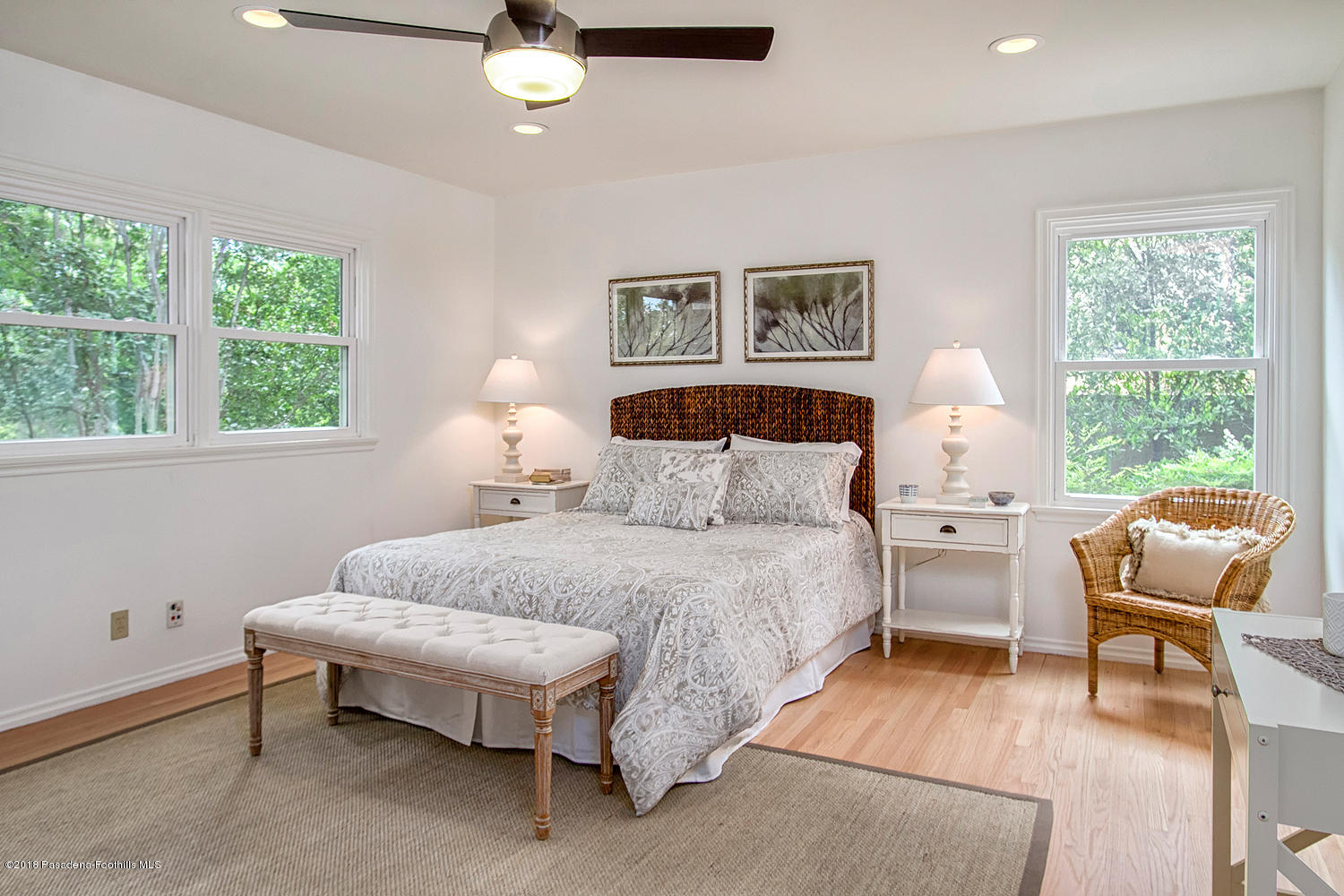 3675 Greenhill Road Pasadena, CA 91107 - Photo 14 of 27 a bedroom with a bed and a window