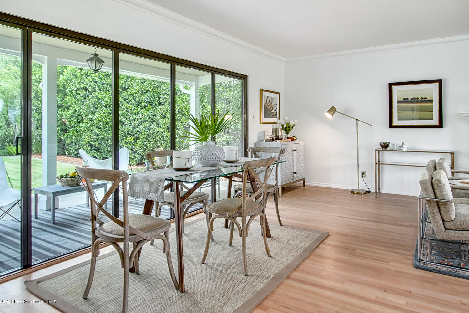 3675 Greenhill Road Pasadena, CA 91107 - Photo 6 of 27 a view of a dining room with furniture window and wooden floor