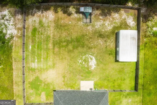 a view of a room and a large window
