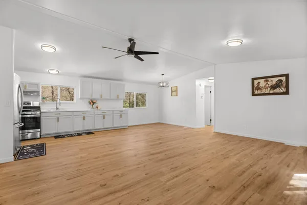 a backyard of a house