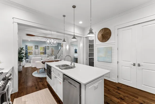 a view of an empty room with empty racks