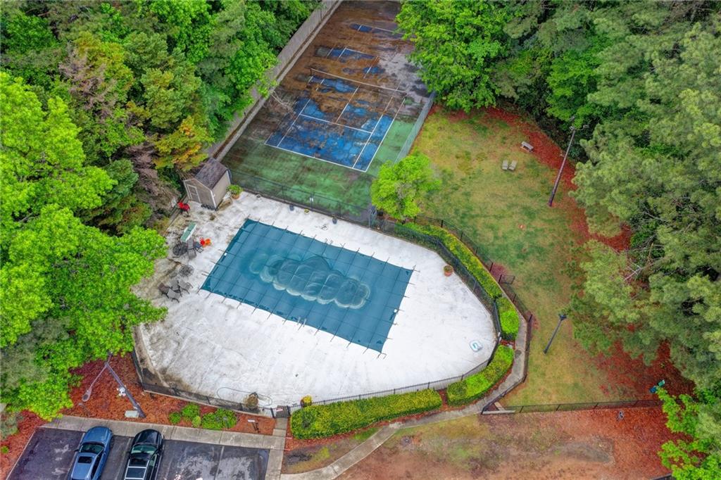 3400 Spring Harbor Drive Doraville, GA 30340 - Photo 33 of 33 an aerial view of a house with a swimming pool