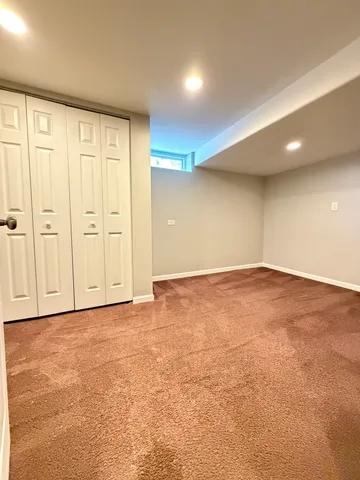 an empty room with a natural light