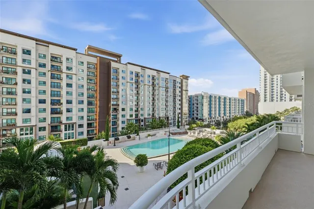 a view of a house with a large window