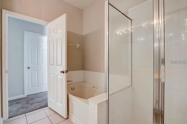 a bathroom with a shower and a sink
