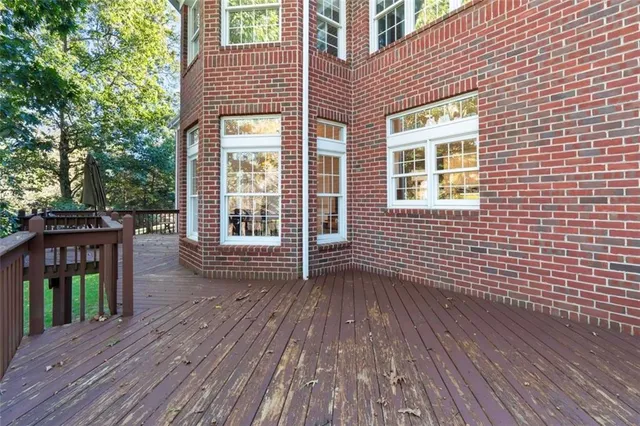 a view of a house with a deck