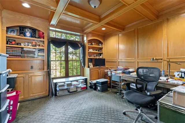 a room with furniture and a window