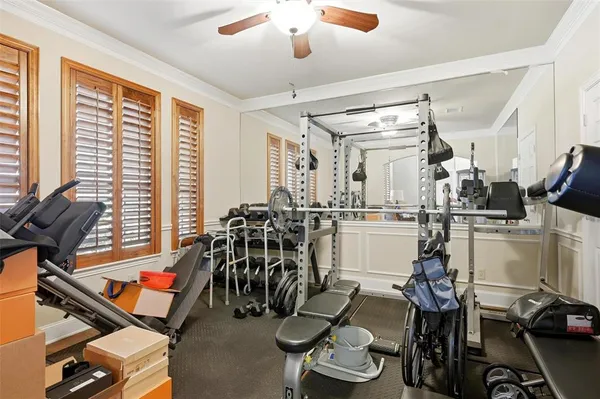 a room with musical instruments