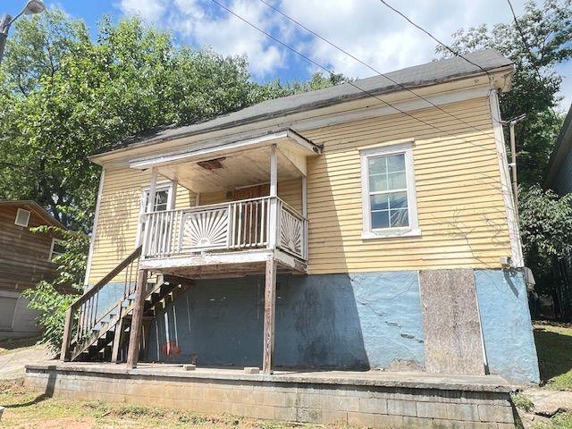 a view of a house with a window