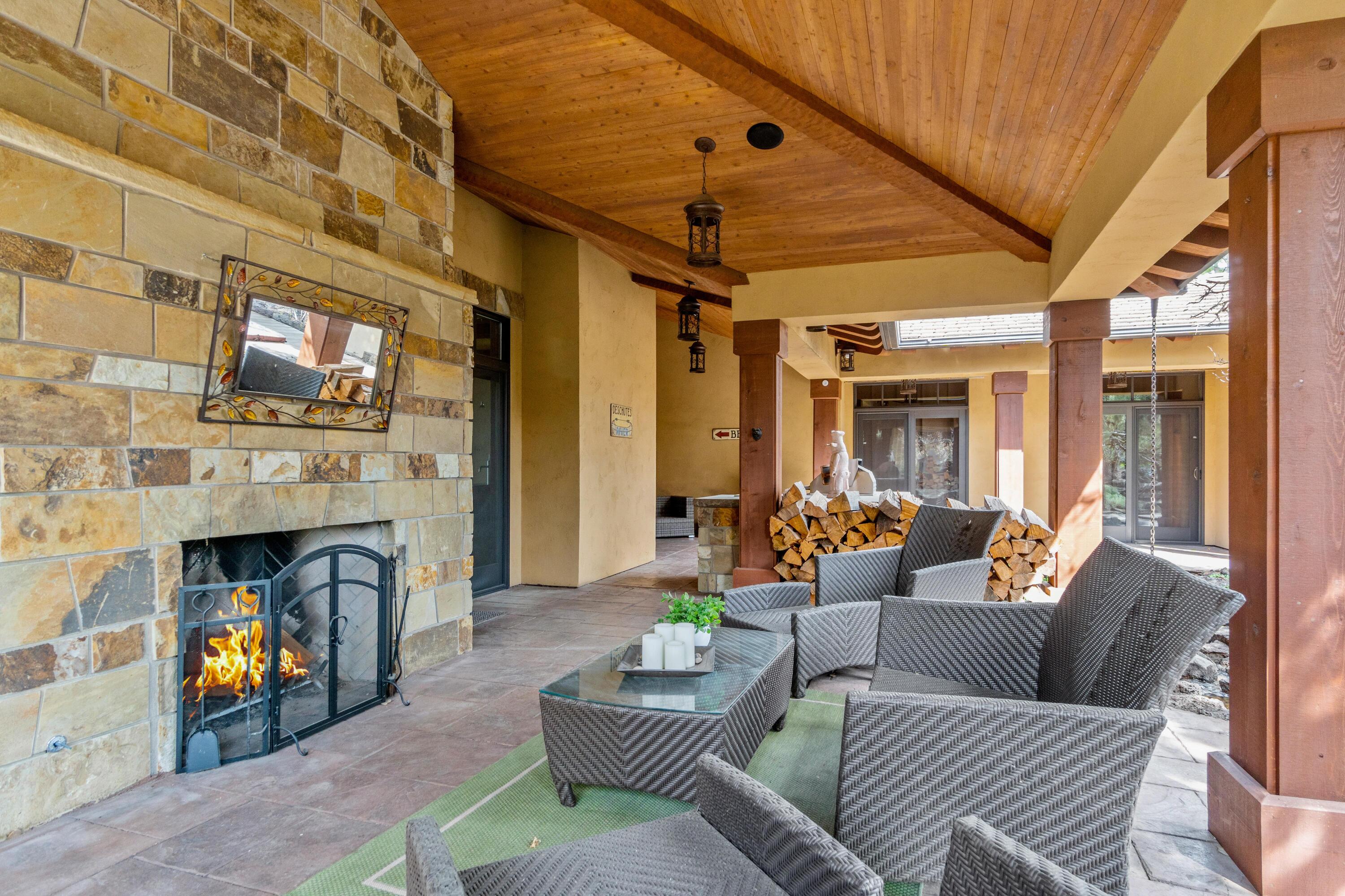 65904 Fazio Ln Bend Bend, OR 97701 - Photo 46 of 63 Back Patio and Wood Burn Fireplace