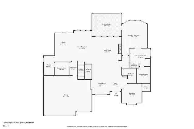 $1,089,000 | 703 Hampstead Drive, Raymore, MO 64083