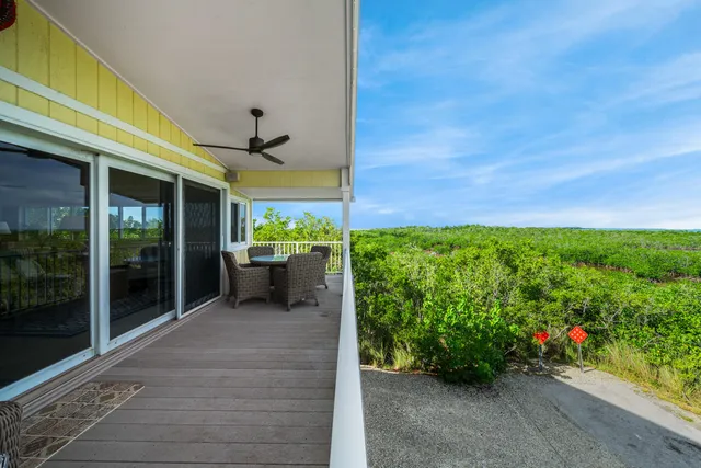 a balcony with an outdoor space