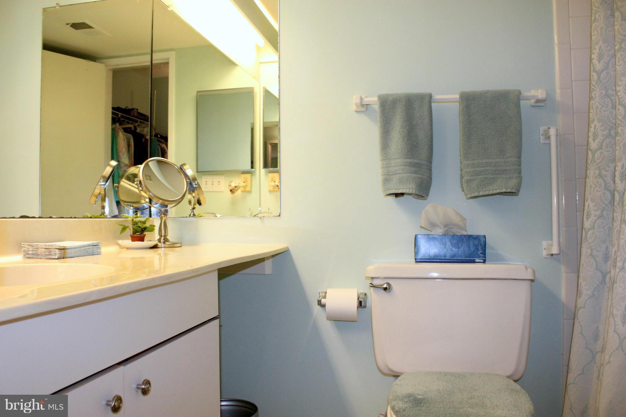5643 Harpers Farm Road, Unit A Columbia, MD 21044 - Photo 18 of 25 a bathroom with a sink toilet and mirror