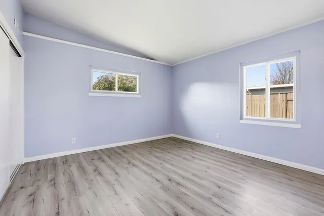 an empty room with a window