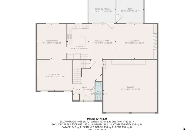 a living room with furniture and a wall painting