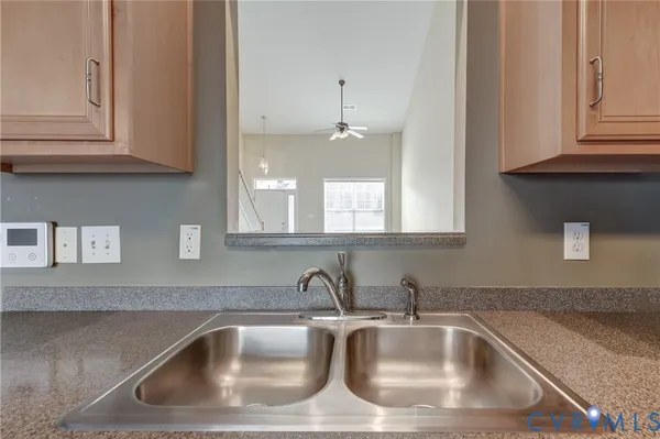 a close view of sink and tap