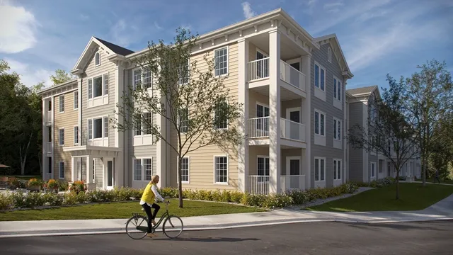 a view of building with outdoor space