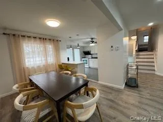 a workspace with furniture and window