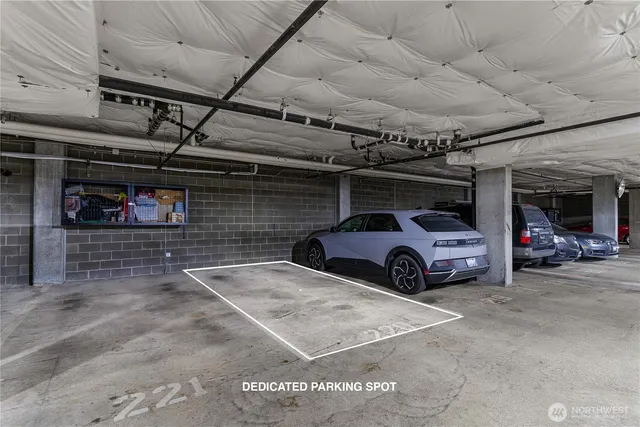 a view of parking garage