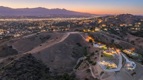 a view of city and mountain